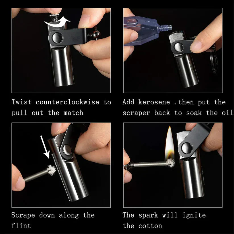 Portable Waterproof Flint Lighter