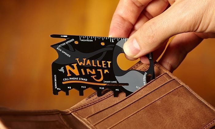 Ninja Wallet Multi-Tool – 18-in-1 Credit Card-Sized Gadget